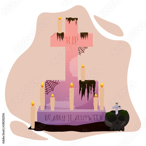 Isolated tombstone icon