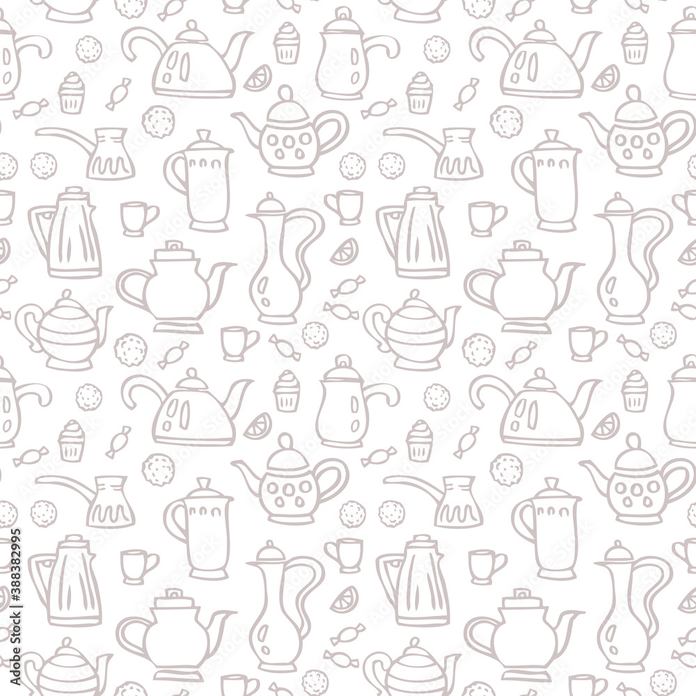Kitchen seamless doodle pattern Kitchen seamless doodle pattern