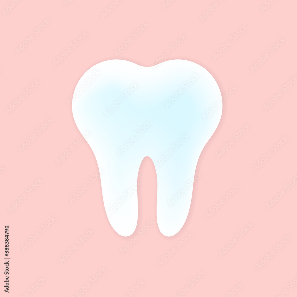 Tooth whitening and protection. Healthy tooth icon. Oral dental hygiene. Teeth care. Flat design. Vector on isolated background. EPS 10 Tooth whitening and protection. Healthy tooth icon. Oral dental hygiene. Teeth care. Flat design. Vector on isolated background. EPS 10