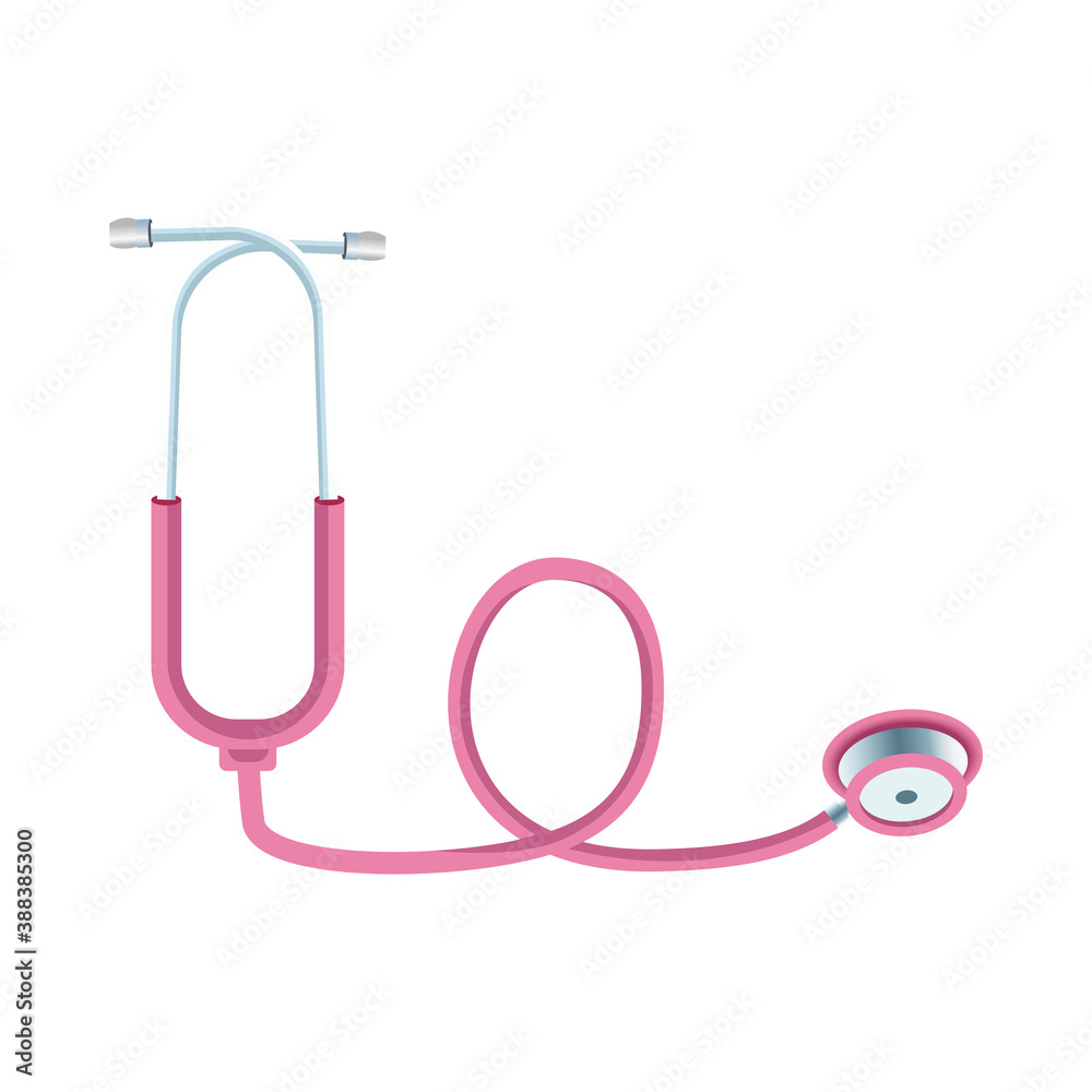 pink stethoscope cardio medical tool icon pink stethoscope cardio medical tool icon