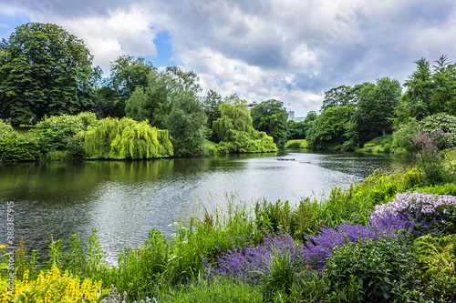Fotografie View of Orsted park (Orstedsparken, 1879) - a public park in central Copenhagen