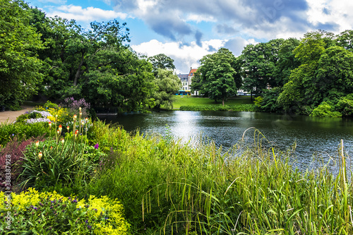 Photography View of Orsted park (Orstedsparken, 1879) - a public park in central Copenhagen