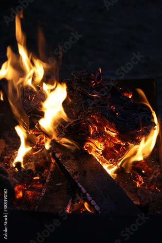 fire  hearth  oven in the house and barbecue on the street