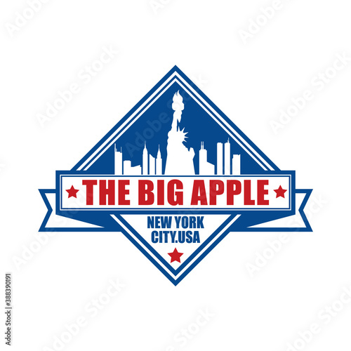 Vector logo, badge, symbol, icon template design New York Theme
