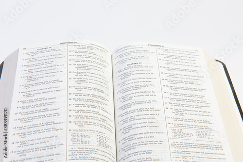 Bible on white background