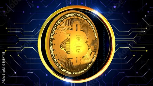 Cryptocurrency 3D rendering background is perfect for any type of news or information presentation. The background features a stylish and clean layout  photo