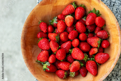 background with delicious and juicy red strawberries