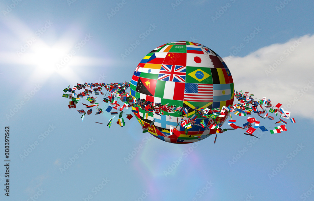 国旗の地球