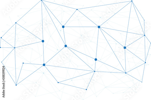 Network abstract connection isolated on white background. Network technology background with dots and lines. Ai background. Modern abstract concept. Ai vector, network technology