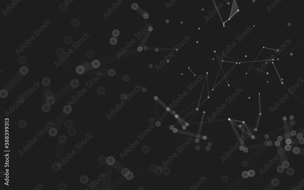 Abstract background. Molecules technology with polygonal shapes, connecting dots and lines. Connection structure. Big data visualization. Abstract background. Molecules technology with polygonal shapes, connecting dots and lines. Connection structure. Big data visualization.