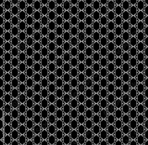 Mechanical hexagonal seamless repeat pattern background
