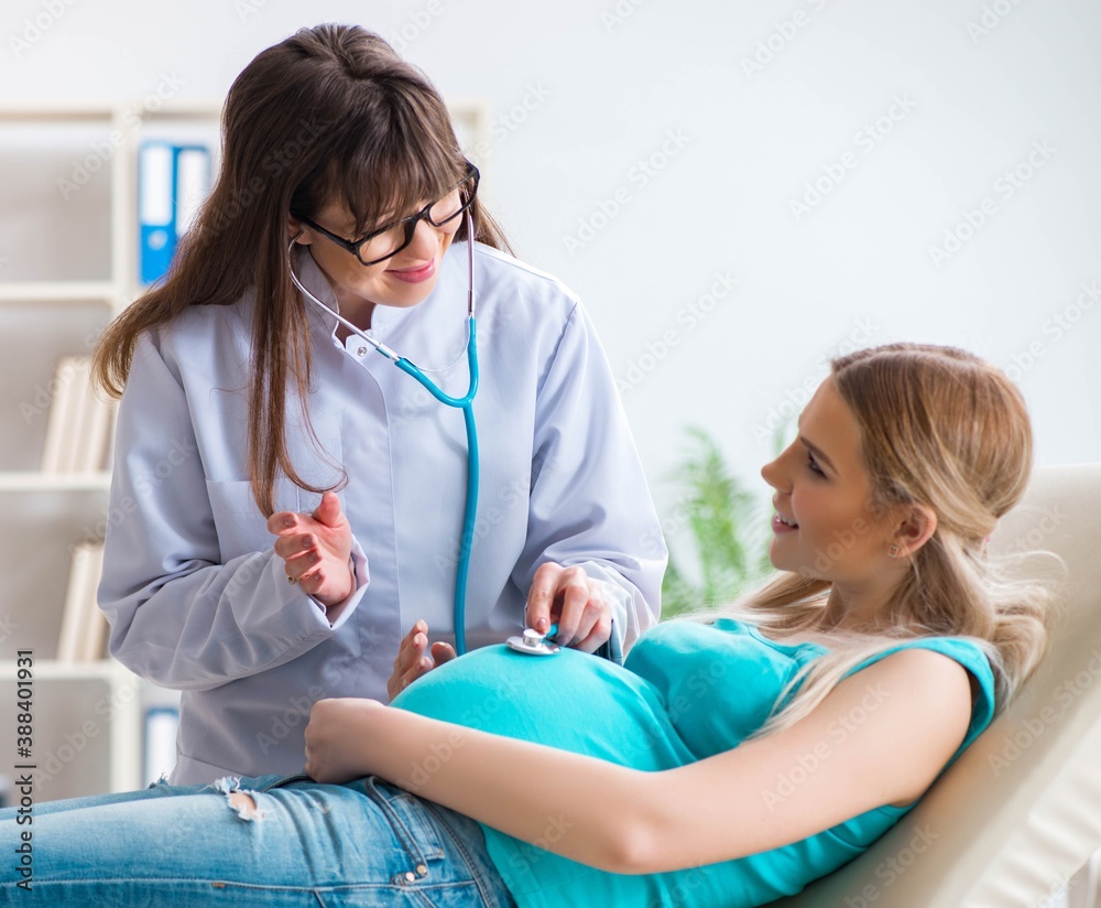Pregnant woman at regular pregnancy check-up Pregnant woman at regular pregnancy check-up