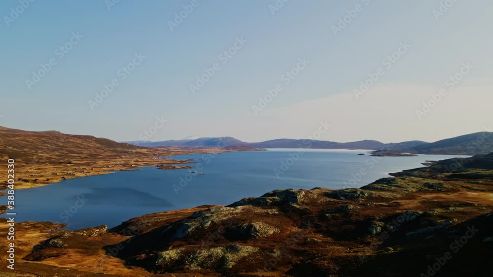 Beitostølen mountain nationalpark and Vinstre lake in autumn colors. 4K aerial video. Beitostølen mountain nationalpark and Vinstre lake in autumn colors. 4K aerial video.
