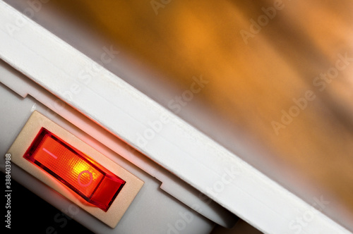 Infrarotheizung Infrarot Heizung Dunkelstrahler Detail mit Wärmestrahlung Heizen Wärme  photo