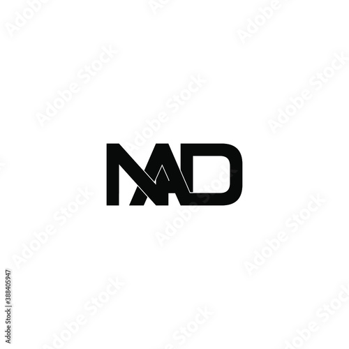 nad letter original monogram logo design