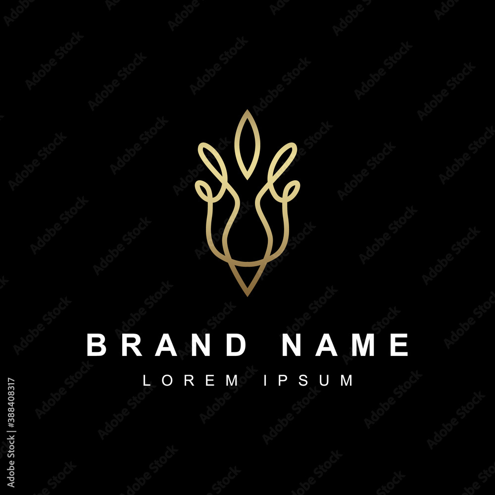 Luxury logo women body abstract illustration Luxury logo women body abstract illustration
