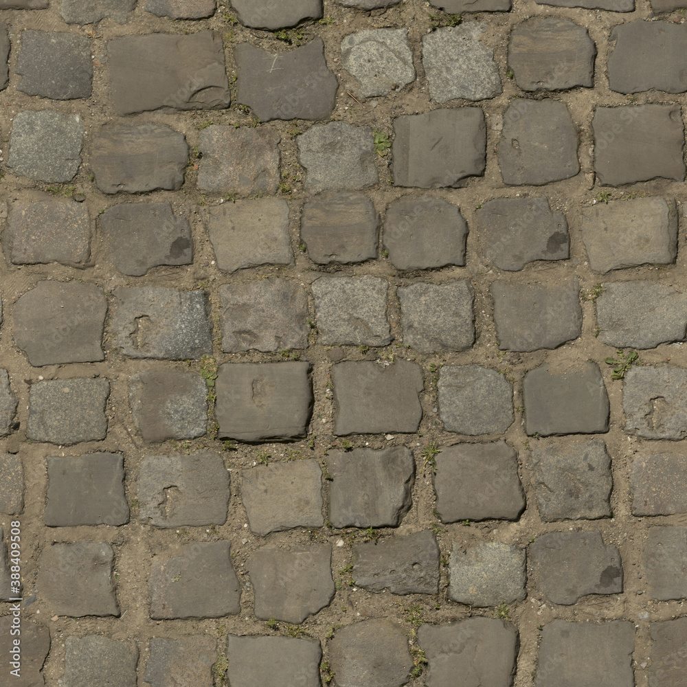 Obraz premium 8K cobblestone pavement floor Diffuse and Albedo map for 3d materials