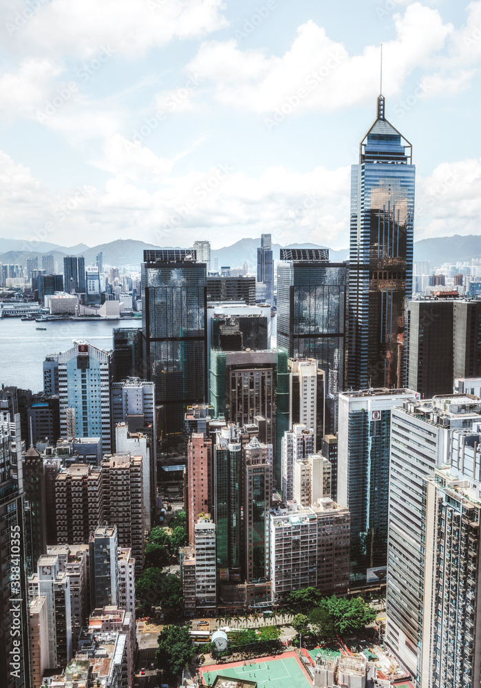Urban Asian Cityscape Skyling during Clear Summer Weather Urban Asian Cityscape Skyling during Clear Summer Weather