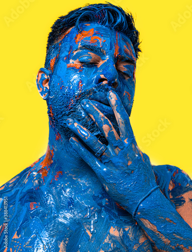 man with painted body