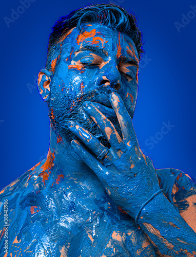 man with painted body