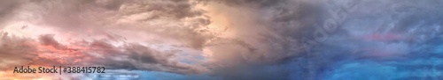 panoramic sky with white clouds in hyderabad city,India