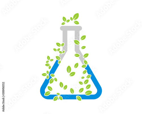 Nature laboratory with test tube