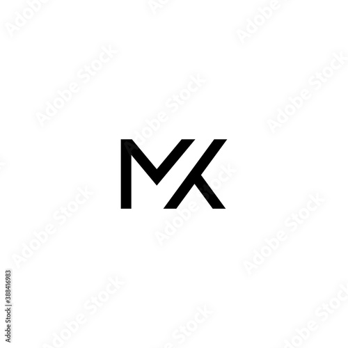 MK M K Letter Logo Design Template photo