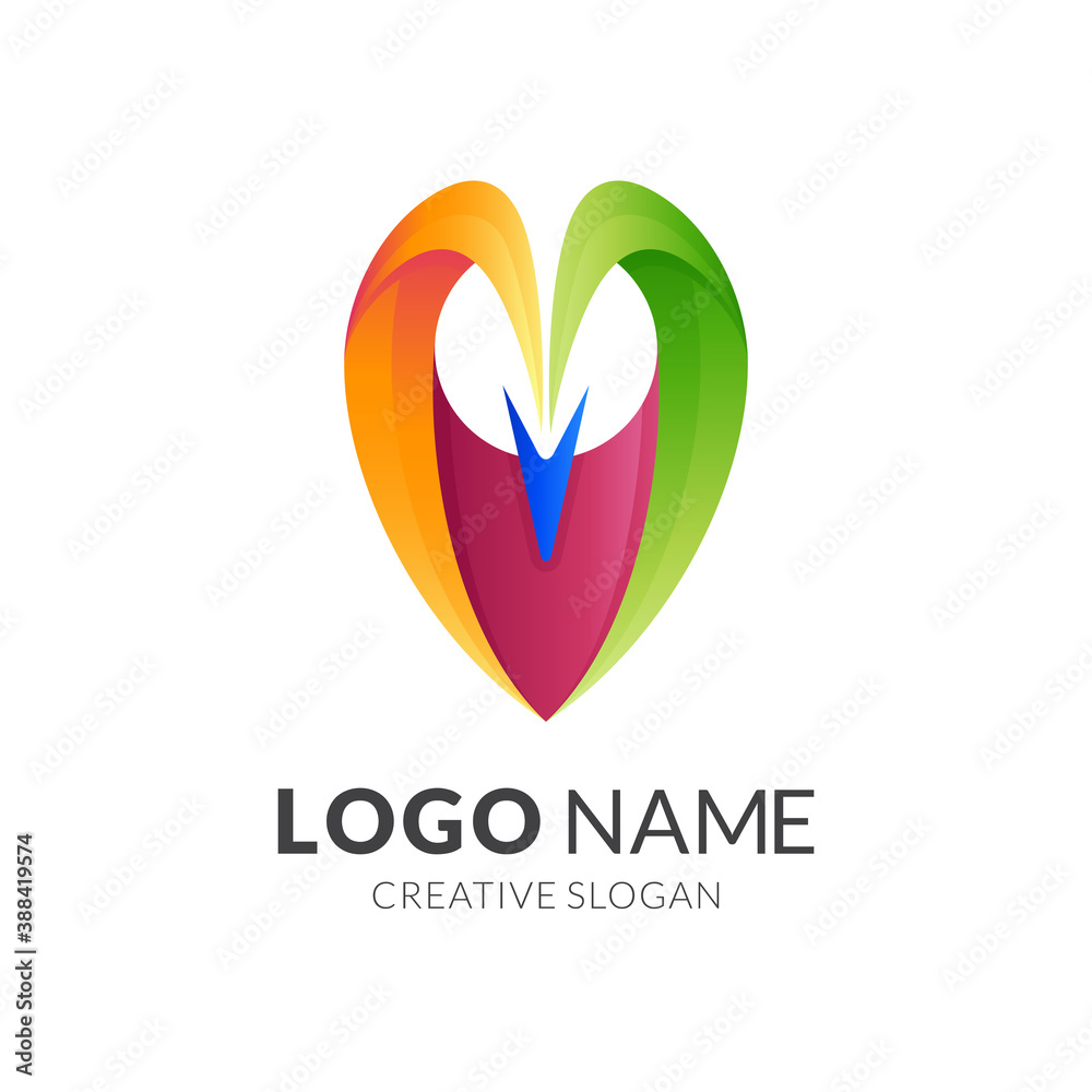 arrow pin logo, arrow and pin, combination logo with 3d colorful style arrow pin logo, arrow and pin, combination logo with 3d colorful style