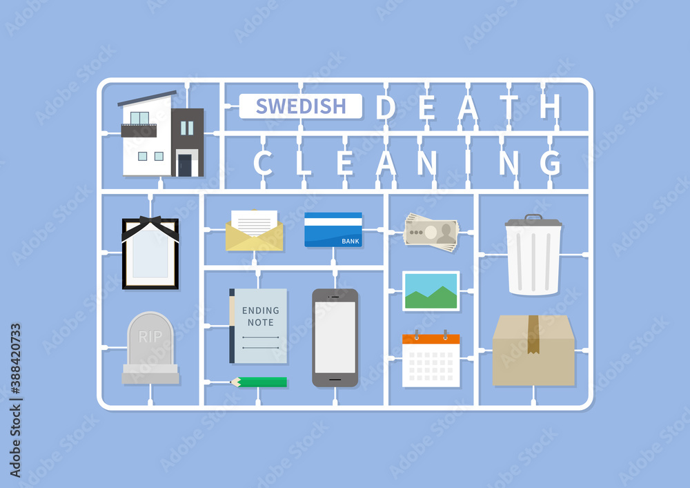 終活 生前整理 遺品整理 財産分与のイラスト素材 Vector De Stock Adobe Stock