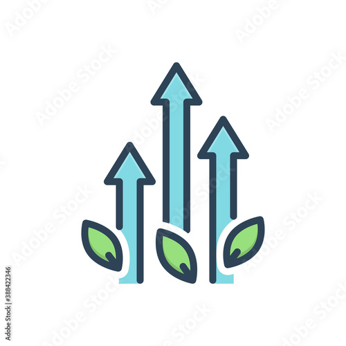 Color illustration icon for progress