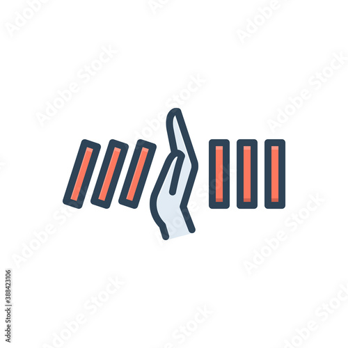 Color illustration icon for intervention