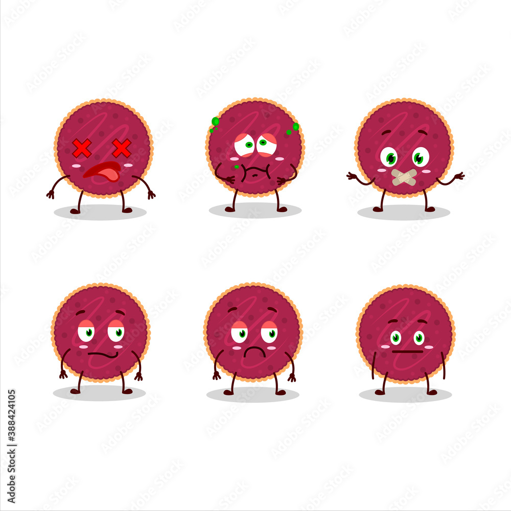 Cranberry pie cartoon character with nope expression