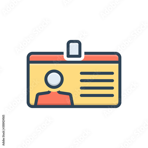 Color illustration icon for title photo