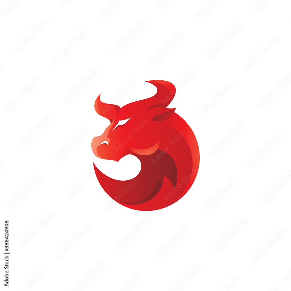 Bull Horn Head Mascot Logo illustration Bull Horn Head Mascot Logo illustration