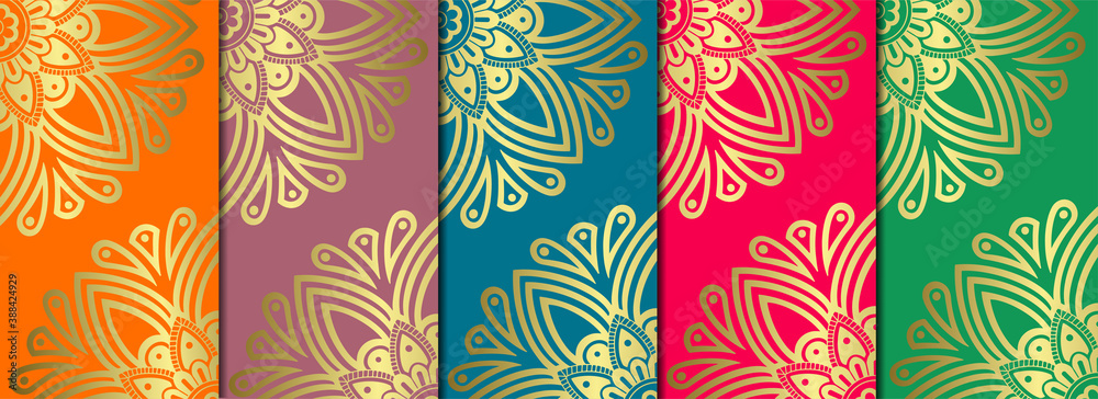set of golden mandala template with elegant, classic elements. Great for invitation, flyer, menu, brochure, background Premium Vector set of golden mandala template with elegant, classic elements. Great for invitation, flyer, menu, brochure, background Premium Vector