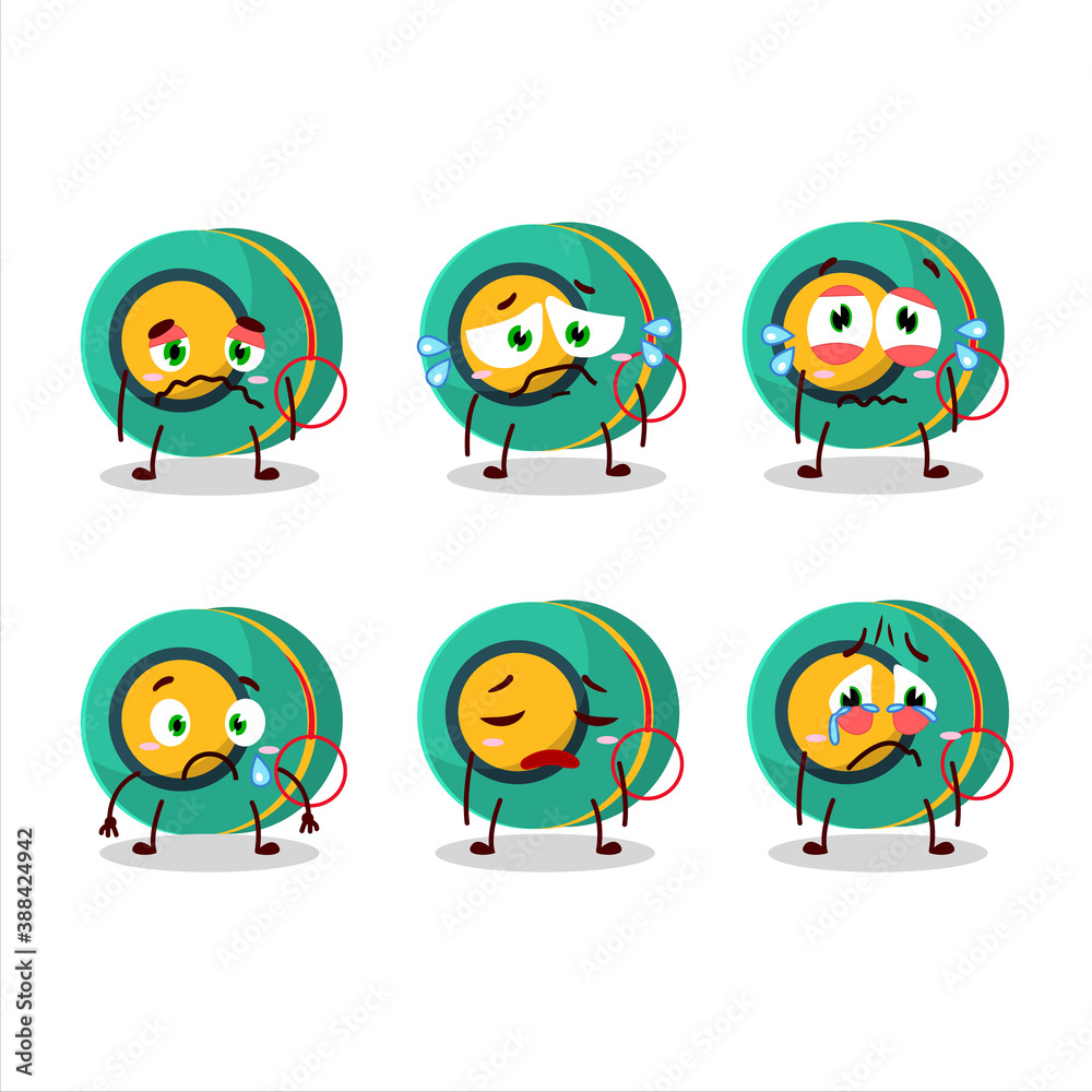 Obraz premium Kids yoyo cartoon character with sad expression