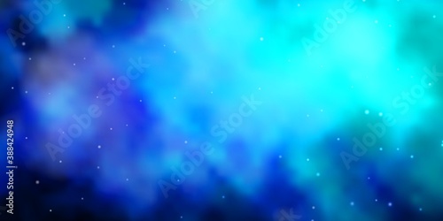 Dark BLUE vector pattern with abstract stars.