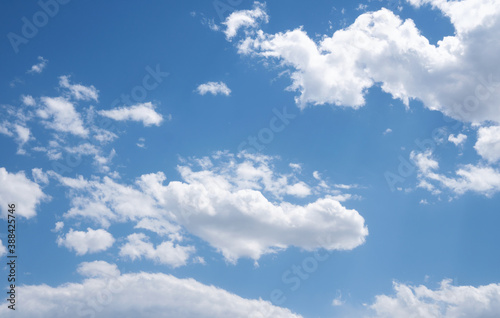Blue sky and white clouds in the sunny sky background material