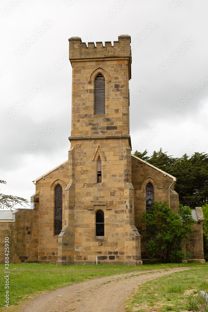 St Peters Anglican Church in the rural township of Oatlands located in the Tasmanian midlands