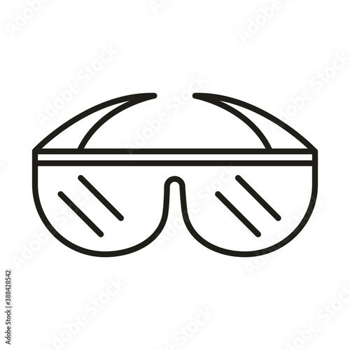 glasses protection and prevention accessory line icon