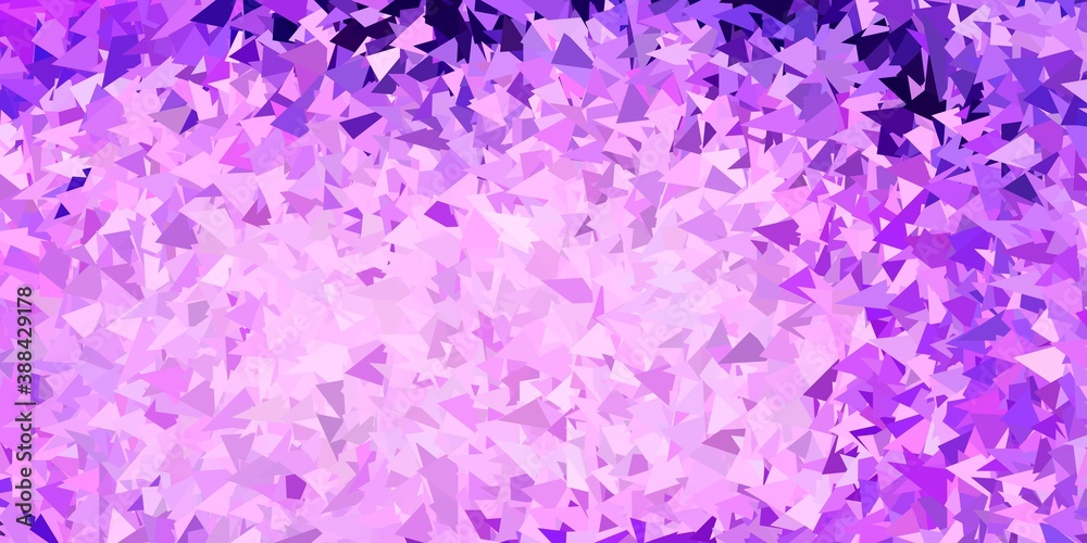 Light purple vector triangle mosaic design.