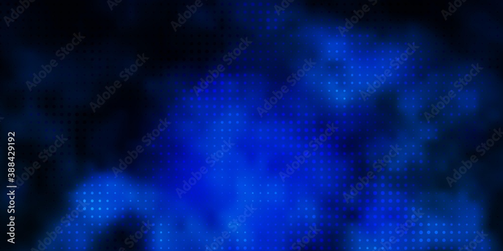 Dark BLUE vector texture with circles.
