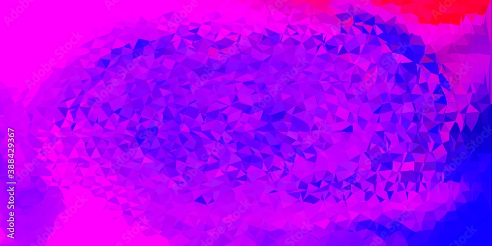 Light purple, pink vector gradient polygon texture.