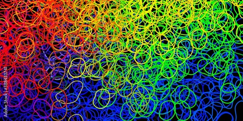 Dark multicolor vector background with random forms.