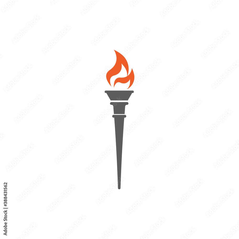 Torch  Logo Template vector symbol