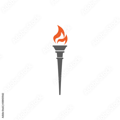 Torch  Logo Template vector symbol