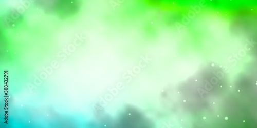 Light Green vector texture with beautiful stars.