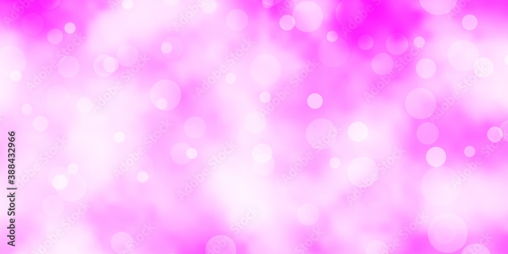 Light Purple vector background with circles.