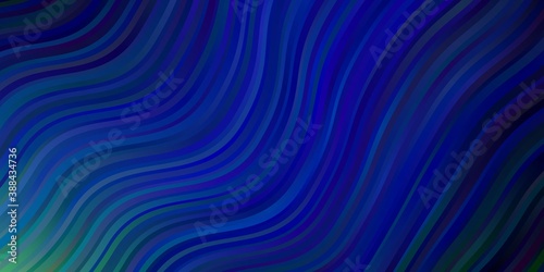 Dark Blue, Green vector background with bows.