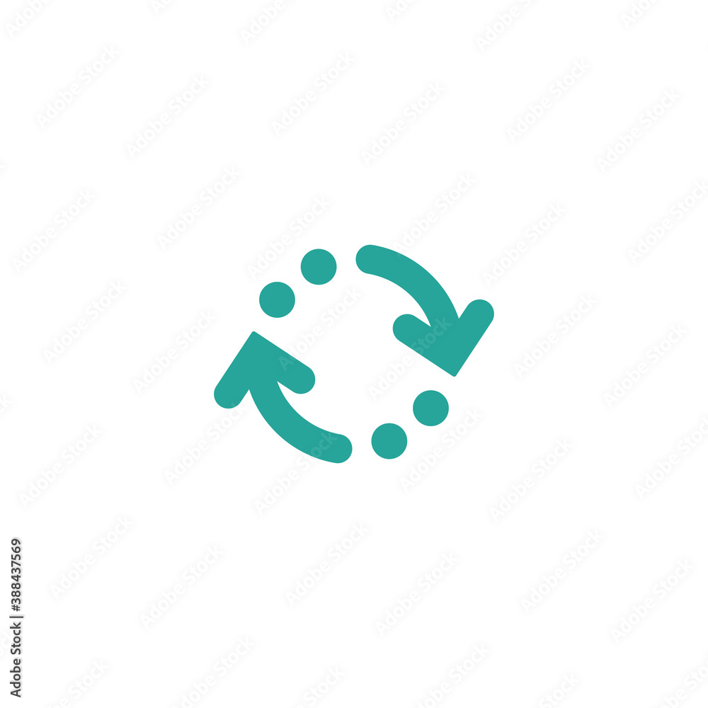 refresh, reload, wait icon. blue round rotation arrow in circle isolated on white. refresh, reload, wait icon. blue round rotation arrow in circle isolated on white.